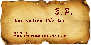 Baumgartner Péter névjegykártya