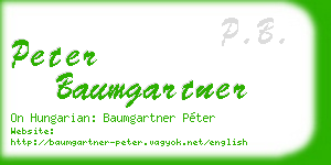 peter baumgartner business card